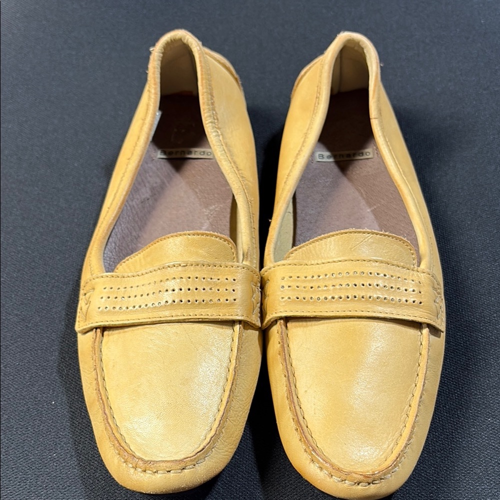 Bernardo Tan Leather Loafers